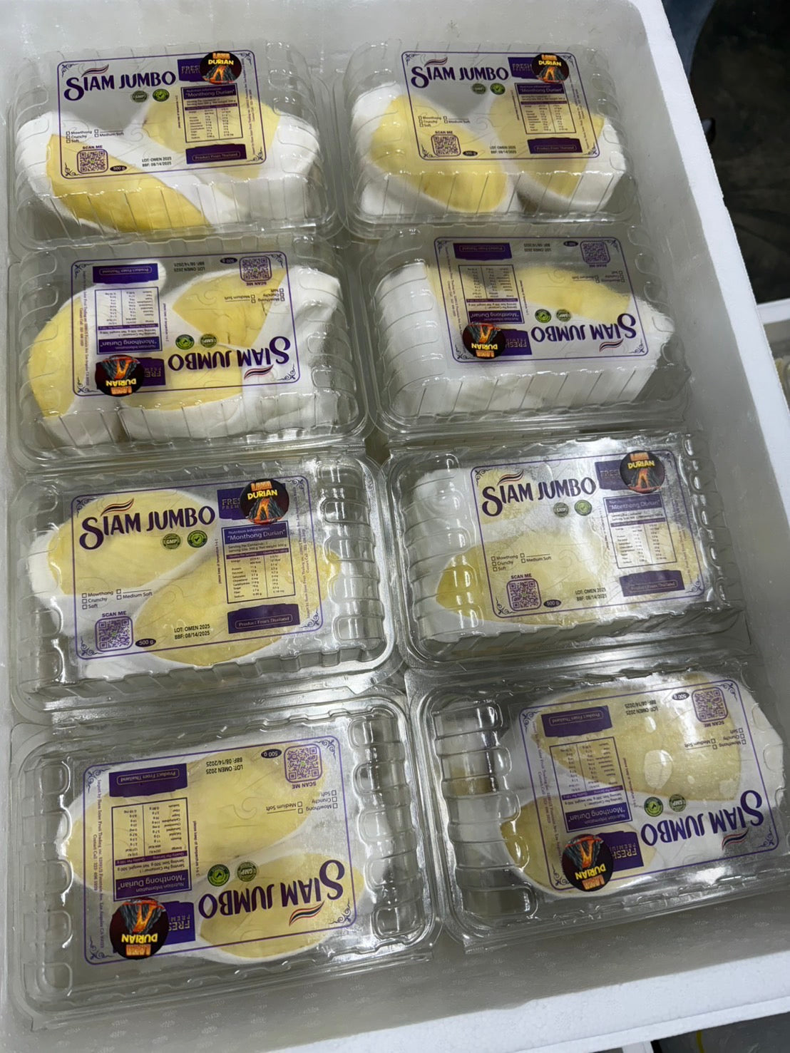 Siam Monthong Durian 24 Boxs
