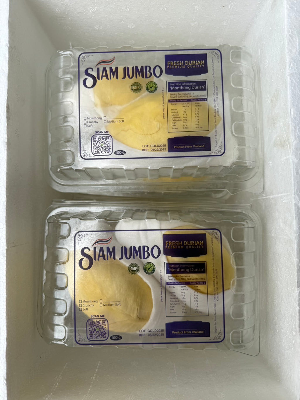 Siam Monthong Durian 6 Boxs